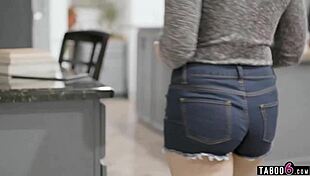 Busty Couchsurfer Steals and Gets Caught by Angry Host