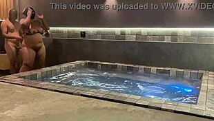 grabbed the brunette from behind, thrust hard into her pussy 😩