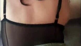 secretary bends over for monster cock anal in stockings 😈