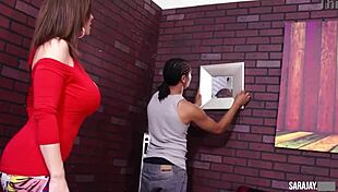Sara jay's big butt gets fucked by handy man
