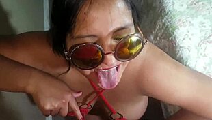 cute eyes blowjob and swallow with huge cumshot latina bbw babe