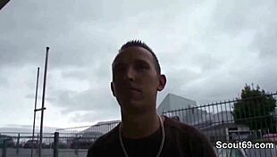 watch german teen in outdoor threesome!