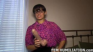 Gay slave bored with femdom fucking in BDSM.