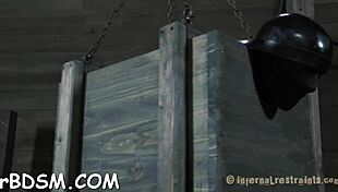 Punish That Brunette Slave With Toys Now!