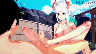 Yamato and Carrot share intense sex with Monkey D. Luffy in One Piece hentai