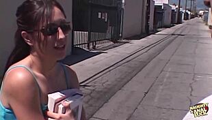 Half Ponytail Brunette Cowgirled in Basement