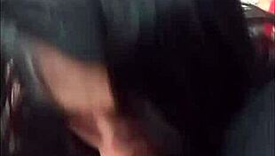 girl gives road head outdoor deepthroat blowjob public