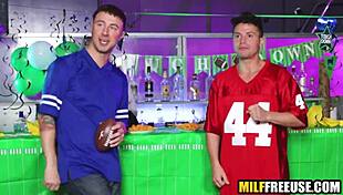 Hot blonde freeused by football fans?