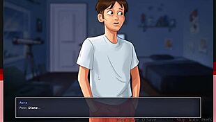 MILF explores cow cosplay in Summertime Saga