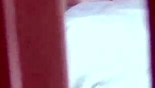 I spy on teen stepdaughter masturbating in bedroom, she cums very intense.