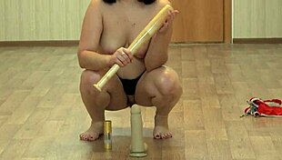 The girl with a hairy pussy jumps rope before masturbating her ass in this homemade fetish