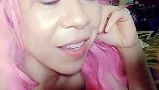 Swallowing that big cock with my big tits