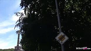 German Teen 18+ Jenny in MMF Threesome at Berliner Tiergarten!