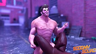 Sodomysquad's BBC Superhero Rams Cock Into Own Ass For Intense Self-Fucking