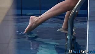 blonde babes get feet cumshot in hardcore fetish