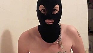 In this video, a french european slave girl performs her own masturbation session with bdsm and uro elements.