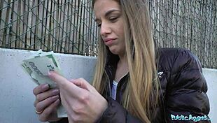 Wow! Public Agent Eveline Dellai Bangs Stranger for Casino Cash!