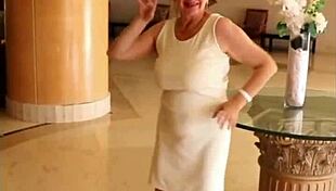 busty milf mariaold flashes pussy and talks dirty close-up