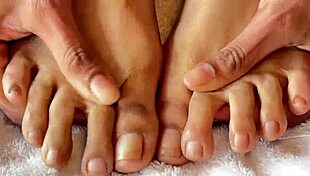 I adore clear nails on asian feet