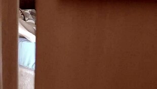 I spy on teen stepdaughter masturbating in bedroom, she cums very intense.