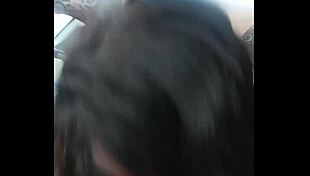 girl gives road head outdoor deepthroat blowjob public
