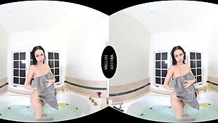 Beautiful Jade Baker Suggestively Masturbates With Vibrator In Bath