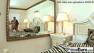 cute evelyne foxy shows her perfect pussy in hardcore scene