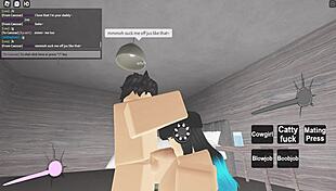 Fucking hard in a Roblox condo! So sexy!