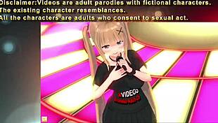 Touhou Hinanai Tenshi Gets Tits Rubbed In 3D Anime