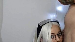 why is loirinha white moon so thirsty for that big cock's cum in cosplay?
