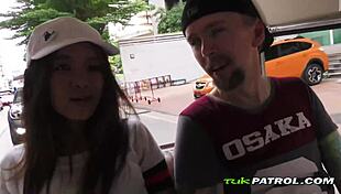 Asian Teen 18+ Sucks Milkshake Before Intense Doggystyle Fucking Bent Over