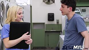 Horny Stepmother and Stepdaughter Share Young Cock in Wild Threesome