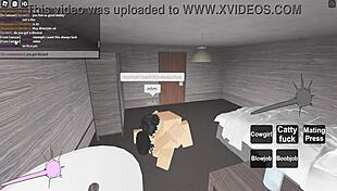 Fucking hard in a Roblox condo! So sexy!