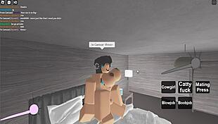 Fucking hard in a Roblox condo! So sexy!