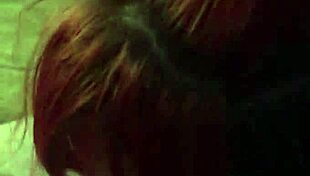 ball sucking redhead with handjob and blowjob