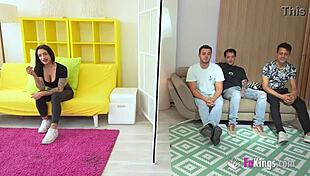 Spanish babe nelia estrada milks cocks in group fun