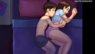 waking up stepsister and cumming inside her hot pussy in summertime saga