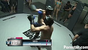 Sexy babe ann marie rios rewards boxing winner with rough oral and fucking