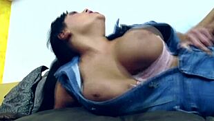 Intense fuck for big tits brunette babe