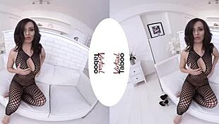 are you ready for this wet shaved pussy in fishnets?