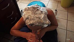 deauxma gives shampoo and blowjob