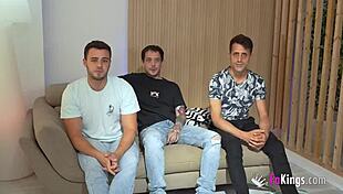 Spanish babe nelia estrada milks cocks in group fun