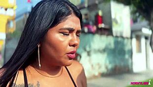 Shaved Latina Pays Mototaxi with Pussy