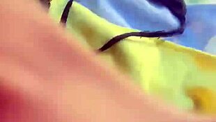Outdoor voluptuous woman orgasms with her own fingers