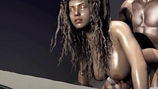 Deborah's cartoon sex scene remake features big tits bouncing during intense fucking and moaning