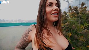 outdoor blowjob with sara blonde, showcasing her skills in public