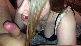 I watch a russian teen give a nice blowjob at home