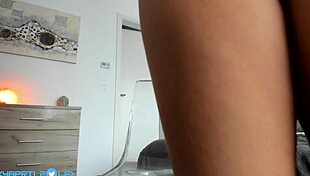 the hottest teen got double penetrated by two big dildos in a wild session