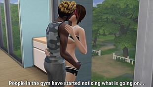 wife fucked at gym while husband watches in the sims 4 😏