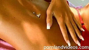 Petite teen Miranda in wet solo session.